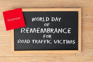 Graphic depicting World Day Remembrance for Road Traffic Victims