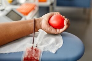 Image of person donating blood