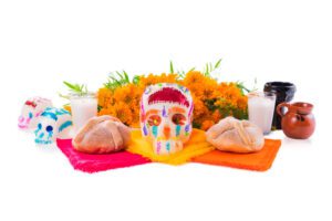 Image depicting scene representing dia de los muertos