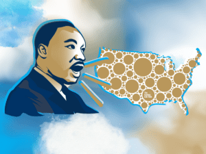 Graphic of MLK and the United States