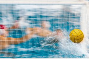 Image of people playing water volleyball