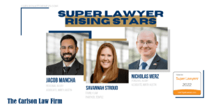 Image depicting Super Lawyer Rising Stars, Jacob Mancha, Savannah Stroud, and Nicholas Merz