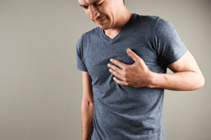 Image depicting man with chest pain