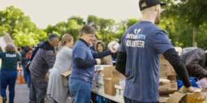 Image of Carlson Cares food distribution event