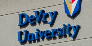 Image of the Devry University sign