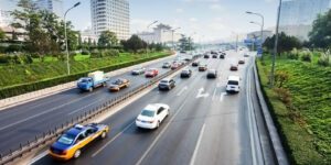 Image of cars driving on a highway