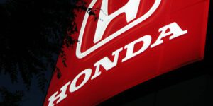 Image of Honda sign at night