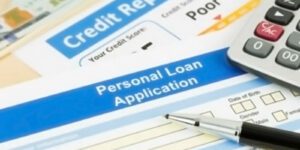 Image of Personal Loan Application and Credit report with a poor score