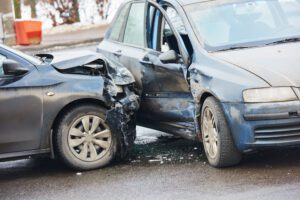 Image of two cars in an accident