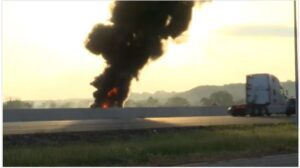 Image of roadside fire