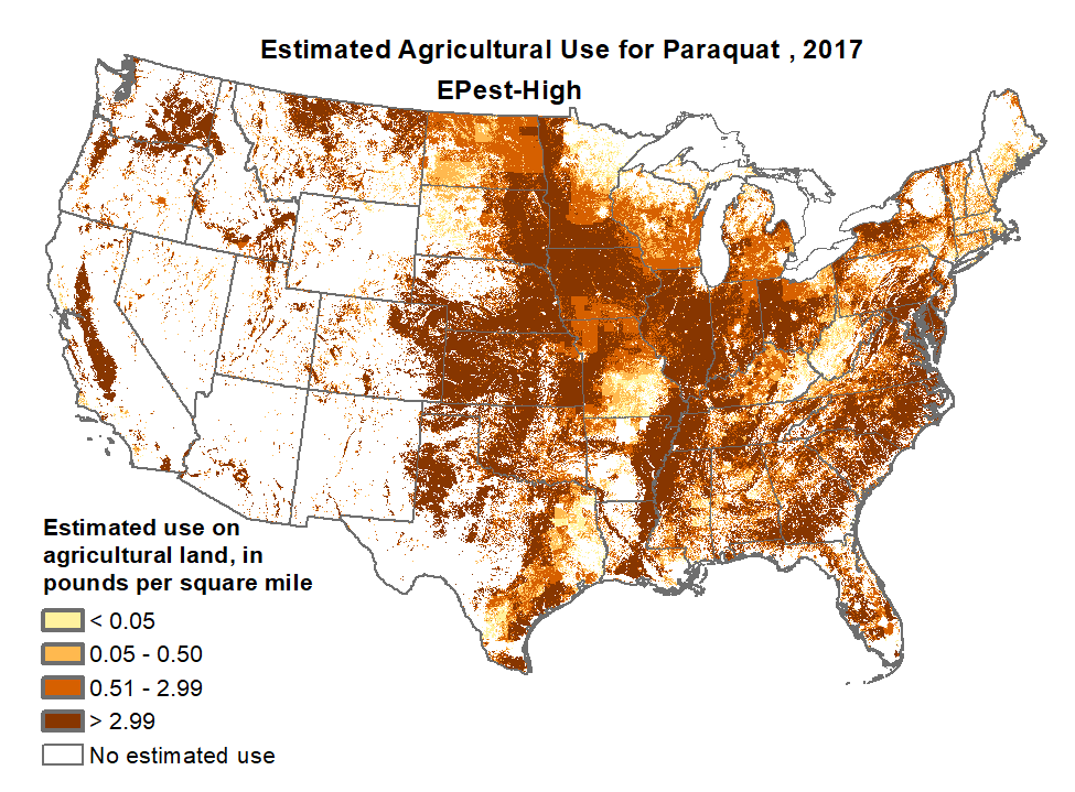 Where is paraquat used?