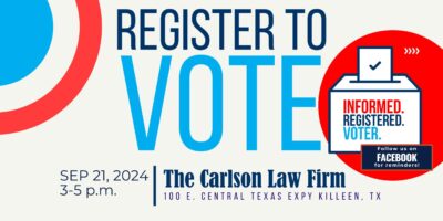 Voter Registration Drive In Killeen For Bell County Local Communities, Free Food, Kid's Activities, Stress-free Registration