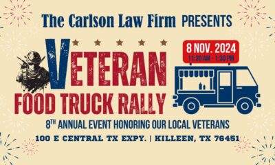 8th Annual Veteran Food Truck Rally At The Carlson Law Firm Celebrates Killeen Veterans Day Free Food