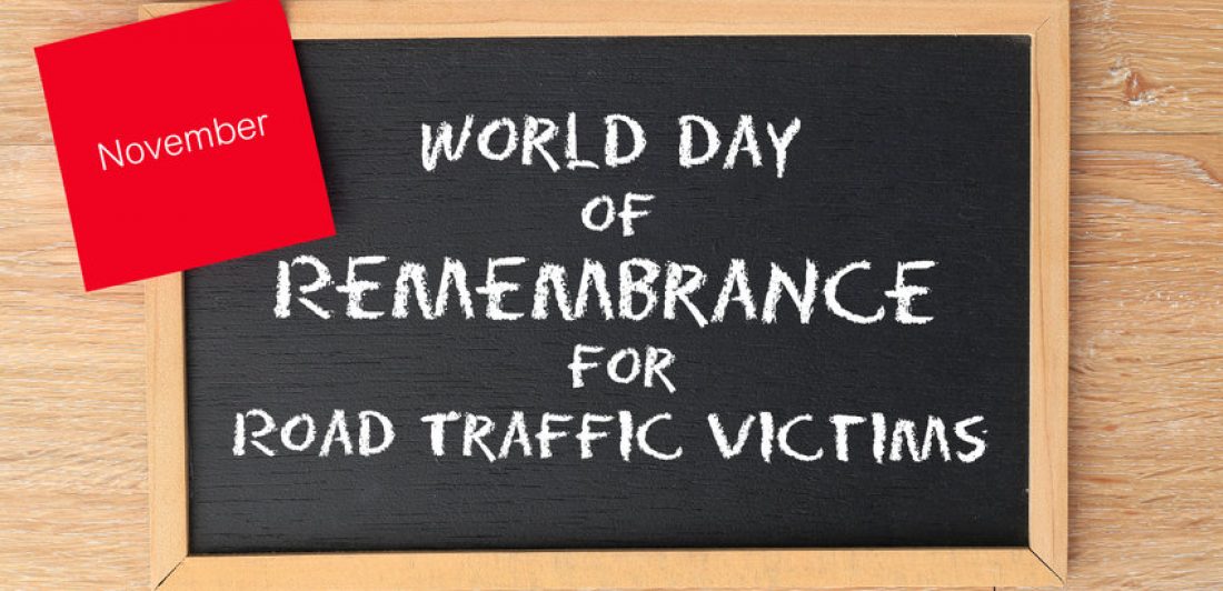 Graphic depicting World Day Remembrance for Road Traffic Victims