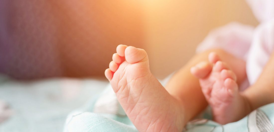 Image of newborn baby feet