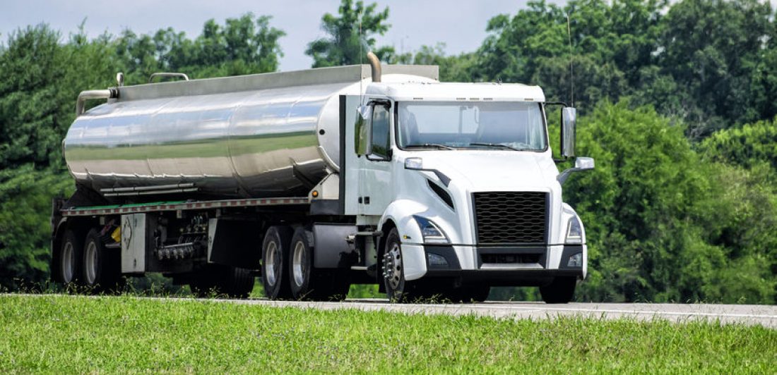 Image of a tanker truck on the highway