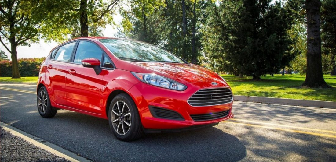 Image of bright red ford fiesta