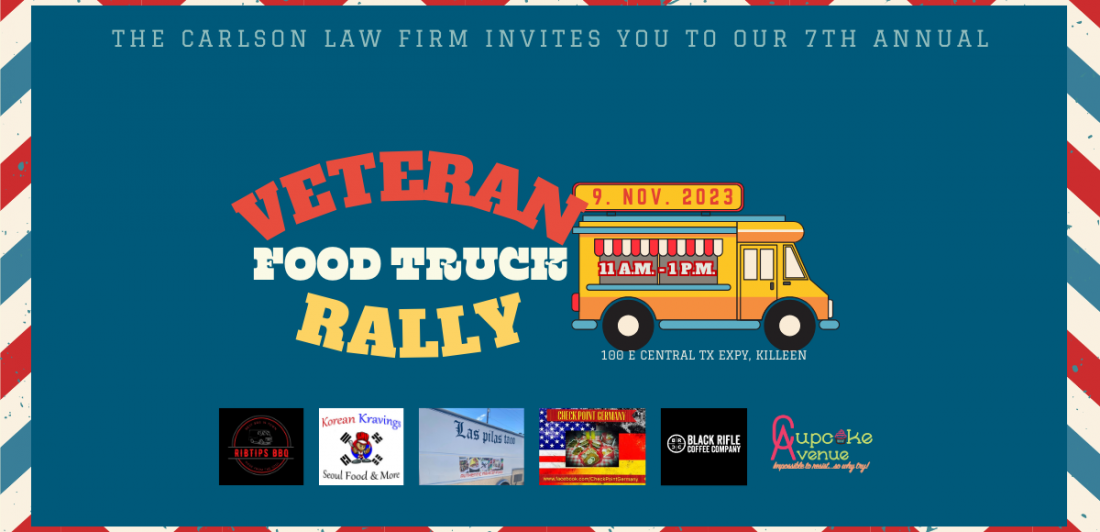 Carlson Law Firm Veteran Food Truck Rally Graphic