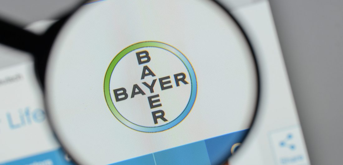 Milan, Italy - August 10, 2017: Bayer
 logo on the website homep