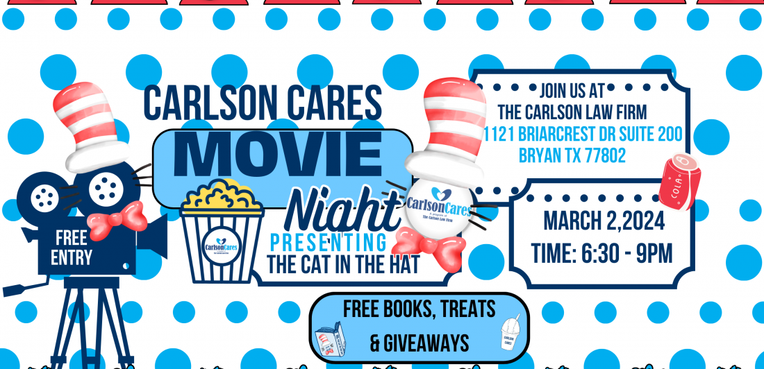 Carlson Cares Movie Night Graphic