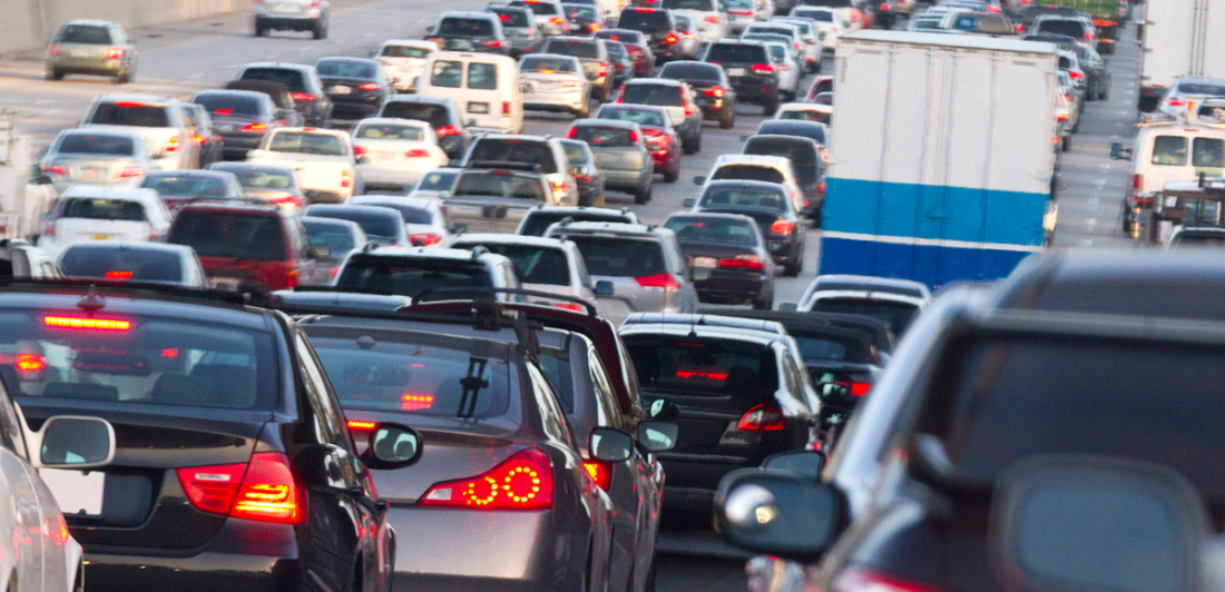 Image of a traffic jam on the highway