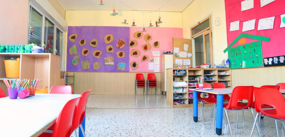 Image of a colorful kindergarten classroom