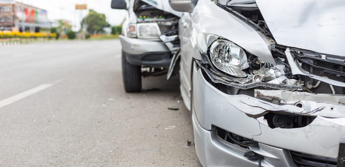 Image of a two vehicle accident