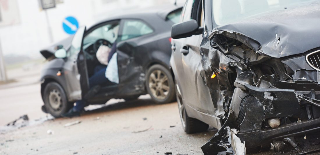 Image of a two car collision