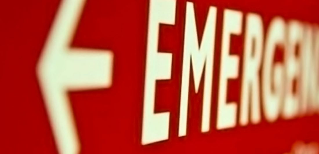 Image of an emergency room sign