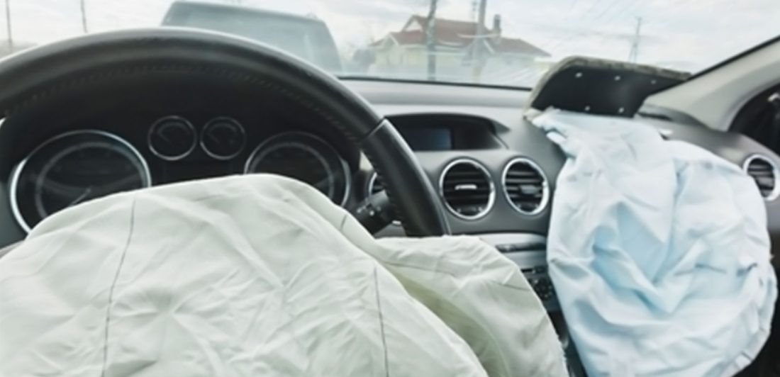 Image of two deployed airbags