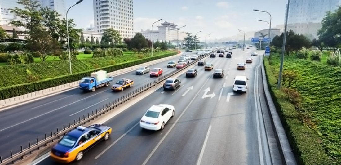 Image of cars driving on a highway