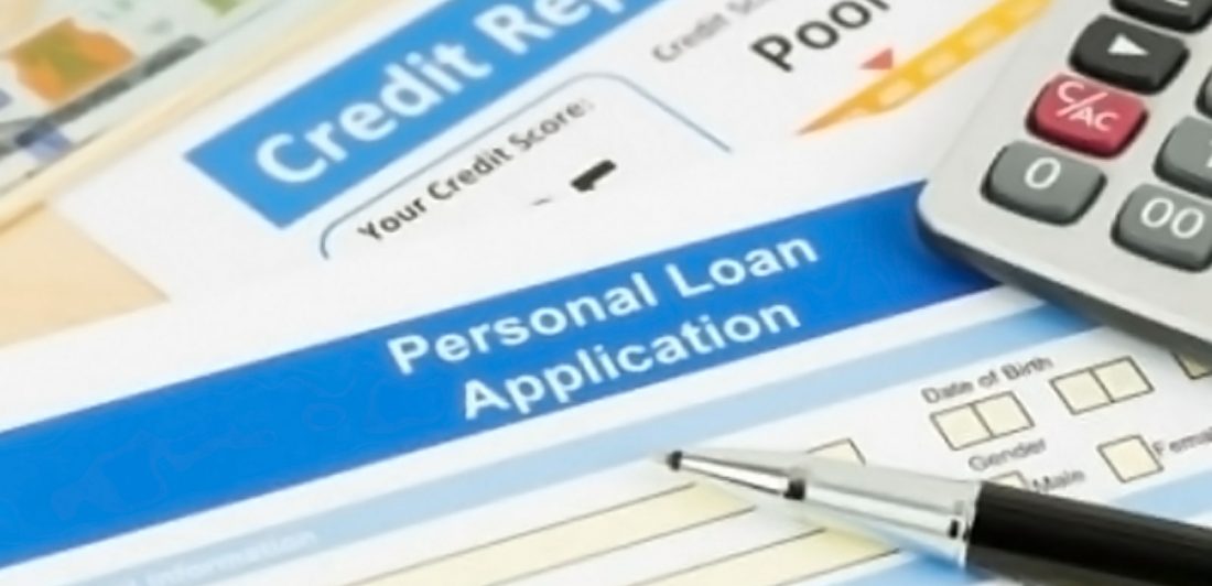 Image of Personal Loan Application and Credit report with a poor score