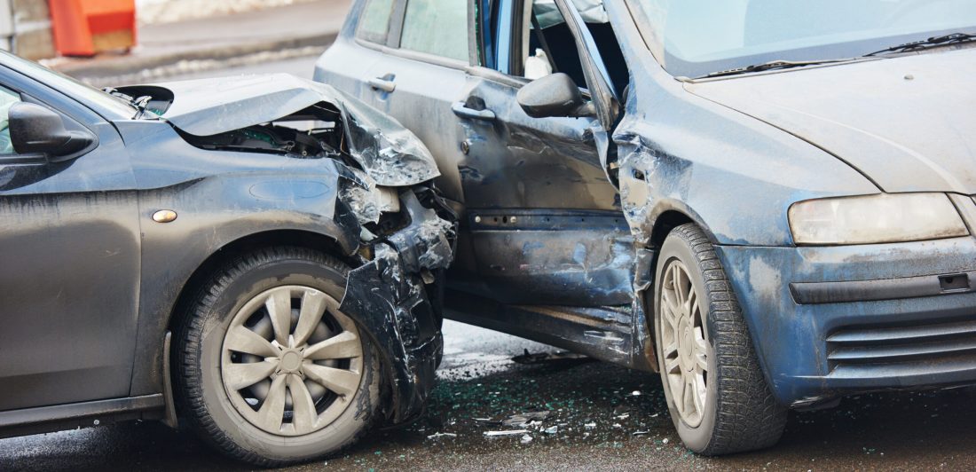 Image of two cars in an accident